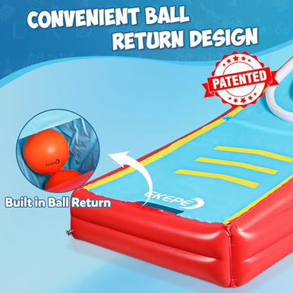 EKEPE Inflatable Score Ball Game, Carnival Yard Games for Kids and Adults, Inflatable Giant Game Toys with 2 Sponge Ball, Family Arcade Games for Indoor and Outdoor
