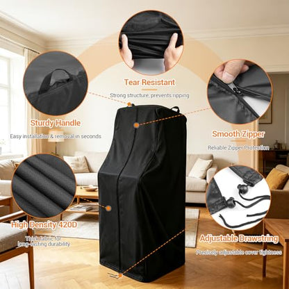 Arcade Machine Cover, Heavy-Duty Waterproof Protection for Pinball & Arcade Cabinets, Fits Most Standard Home Game Machines - size: 19"L x 23"W x 61"H