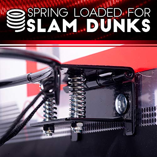 Franklin Sports Over The Door Indoor LED Basketball Hoops-Steel Rim Mini Basket-Includes Ball and Pump-Light Up Backboard - style: Red Light Up