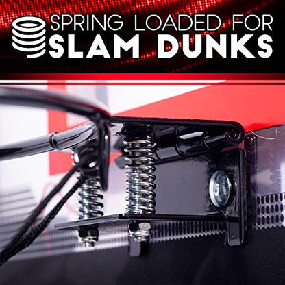 Franklin Sports Over The Door Indoor LED Basketball Hoops-Steel Rim Mini Basket-Includes Ball and Pump-Light Up Backboard - style: Red Light Up