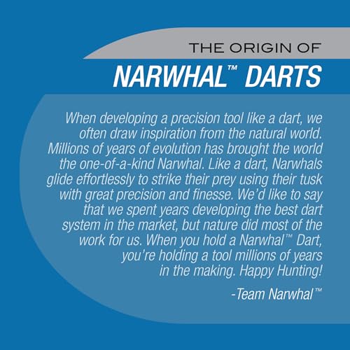 EastPoint Sports Narwhal Tournament Soft Tip Darts (5.5 in. - 18g) with Nickel Barrell for Electronic Dart Boards, Includes Deluxe Storage Case, 3 Pack
