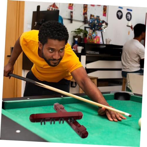BESPORTBLE 1set Billiard Rack Holder Wall-mounted Wooden Display Stand for Pool Cues Space-saving Design Construction Easy Installation Storage for Billiard Accessories Wine