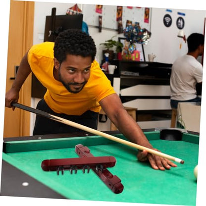 BESPORTBLE 1set Billiard Rack Holder Wall-mounted Wooden Display Stand for Pool Cues Space-saving Design Construction Easy Installation Storage for Billiard Accessories Wine