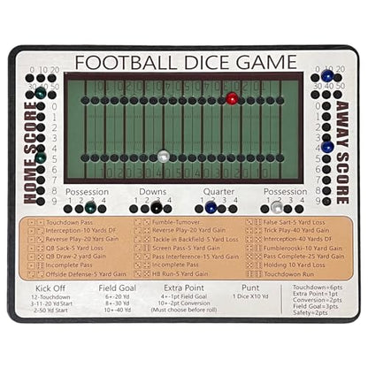 Football Dice Board Game – Fun Wooden Tabletop Game for Family Game Night, Icebreaker, and Parties – Exciting Dice Football Game with Dice Tray, Perfect for Adults