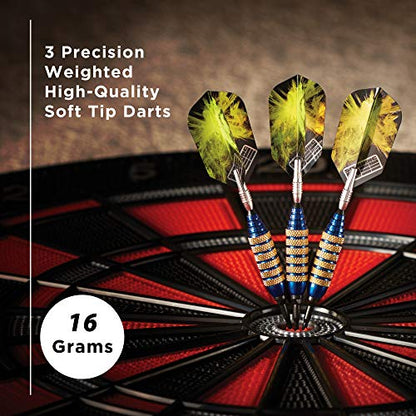 Viper Spinning Bee Soft Tip Darts with Casemaster Storage/Travel Case, 16 Grams - color: Blue
