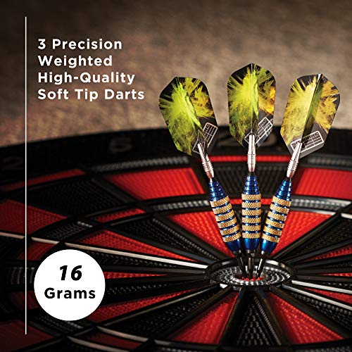Viper Spinning Bee Soft Tip Darts with Casemaster Storage/Travel Case, 16 Grams - color: Blue