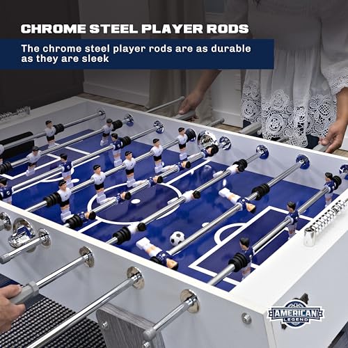 American Legend Manhattan 54” Foosball Table, Modern Design, Chrome Steel Rods, Built‑in Scoring & Soft Grip Handles