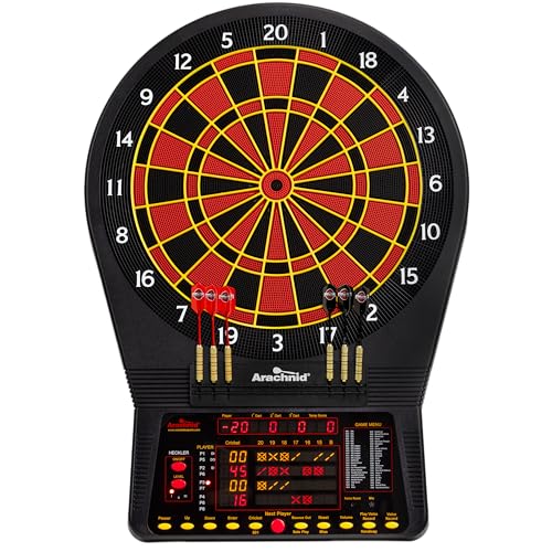 Arachnid Cricket Pro 900 Electronic Dartboard – 15.5” Regulation Size, 48 Games with 354 Variations, 8‑Player LED Scoring, Cricket X/O Display, NylonTough™ Segments