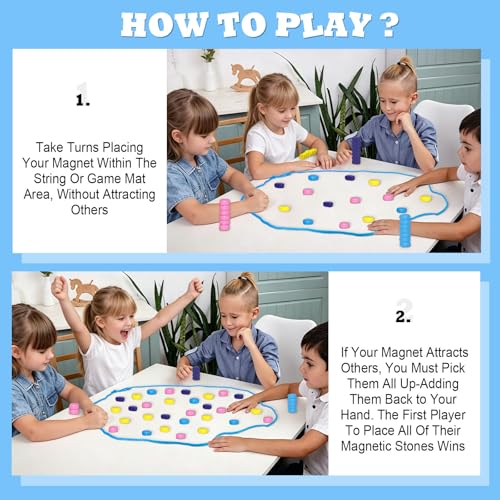 SZC&MFZ Magnetic Chess Game with 40 Pcs Stones, 2-in-1 Game Mat & Portable Storage Bag, Strategy Board Game for Family, Travel & Birthday Gifts for Kids & Adults