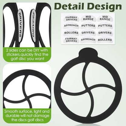 3PCS Disc Golf Bag Dividers, Disc Golf Rack Divider Inserts, Disk Storage Sort Organized and Easy to Access, Driver, Mid-Range, Putter, Fairway Drivers, Approach,Rollers for Beginners