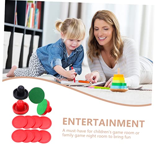 1set Air Hockey Pucks Ergonomic Paddles and Hockey Discs Indoor Game Accessory for Family Fun and Entertainment Includes and Paddles