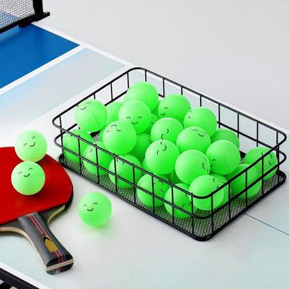 Soulchen 36 Pcs Glow in The Dark Table Tennis Balls 40mm Lighted Table Tennis Ball Luminous Green Neon Ball for Outdoor Practice Night Party Decor Sports Activities Party Favor Goodie Bag Gift