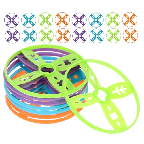 Kisangel 40pcs Flying Discs Supplement Set, Colorful Tossing Discs Compatible with Handheld and Foot-Powered Toys for Outdoor Family School Activities
