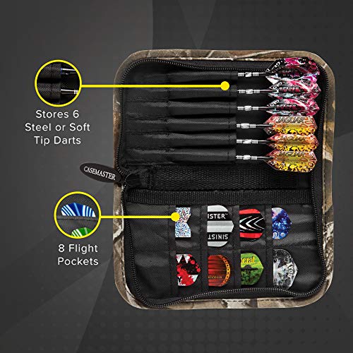 Viper by GLD Products Realtree Camouflage 16 Gram Soft Tip Darts & Casemaster Deluxe Realtree Dart Case, Black
