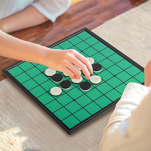 Reversi Game - Vikutu 9.7" Travel Board Game Portable - Extra 2 Storage Box - Folding Board