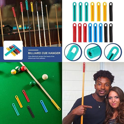 5 Pack Pool Cues Hanger Non-Warping Shaft Straighten Stand Holder with Hanging Hook Storage Organizer for Pool Cue Stick Snooker Billiard Cues Pool Sticks Maintain Keep Straight