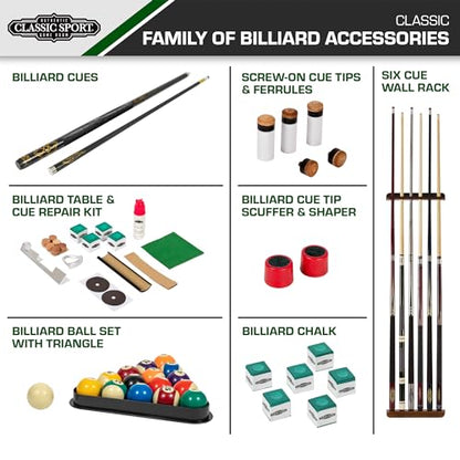 EastPoint Sports Classic Sport Six Cue Billiard Rack - Wall Mounted, Durable Solid Wood