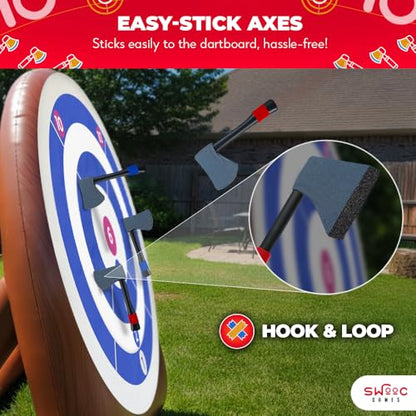 SWOOC Games - Replacement Foam Axes for Bull Hawker – Easy-Stick Design – Foam Throwing Axes for Backyard Games | Outdoor Games for Adults and Family