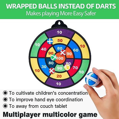 moopok Magnetic Dart Board for Kids-12Magnetic Dart/Sticky Balls Or 2 Toy Gun+40 Foam Dart.Indoor/Outdoor Kids Games and Party Games,Christmas Birthday Gifts Toys for 3-12 Year Old Boys - style: 14IN-2in1 Board+12 Magnetic Dart+12 Sticky Ball