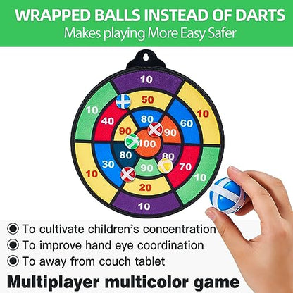 moopok Magnetic Dart Board for Kids-12Magnetic Dart/Sticky Balls Or 2 Toy Gun+40 Foam Dart.Indoor/Outdoor Kids Games and Party Games,Christmas Birthday Gifts Toys for 3-12 Year Old Boys - style: 14IN-2in1 Board+12 Magnetic Dart+12 Sticky Ball