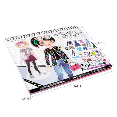 Fashion Angels Designer Kit for Girls, Fashion Activity Sticker Book with 700+ Stickers, Road Trip Essentials, Ideal for Kids Ages 6+ - style: Fashion Design