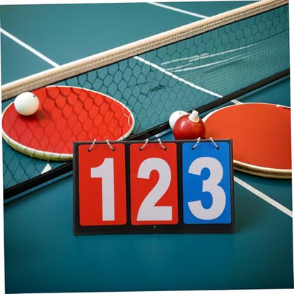 Portable Tabletop Scoreboard Flipper PVC Sports Score Keeper for Basketball Volleyball Table Tennis Billiards Lightweight with Easy Flip Design