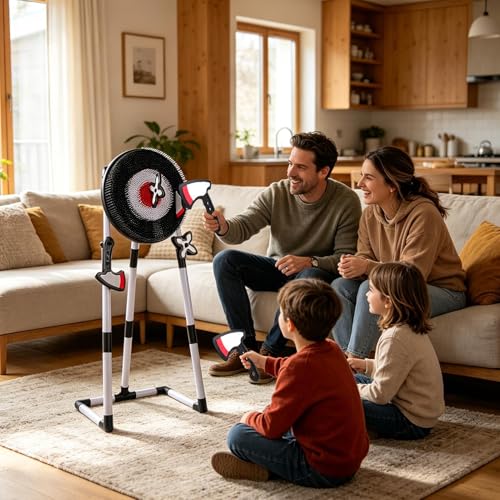 Axe Throwing Game for Backyard - Foam Target Set, Safe Outdoor Toss Toy with Strong Adhesion, Sticky Hook Loop Board, Family Lawn Activity, Soft Hatchet Game for Fun Social Interaction