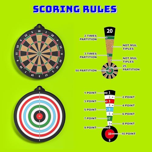 Magnetic Dart Board for Kids Indoor Outdoor Kids Games and Party Games, Christmas Birthday Gifts Toys for Boys Age 3-12 - style: Black