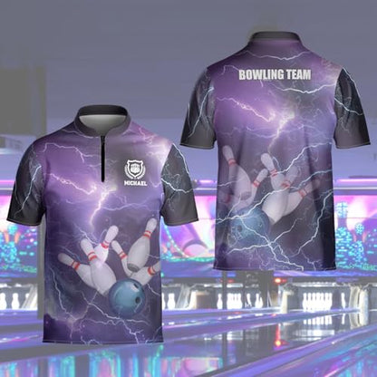 Personalized Custom Jersey for Men, Uniform Shirt for Bowling Team Gift - color: D1