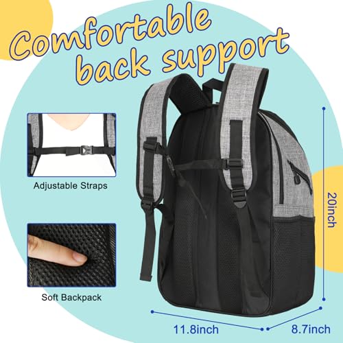 Goloni Bowling Backpack,Single Ball Bowling Bag with Shoe Compartment Up to Size 16,Bowling Bag with Padded Ball Holder - color: Grey