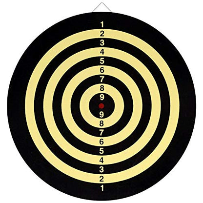 NEW DART BOARD + 6 BRASS DARTS FLAG CHECKERS 16.5" inch