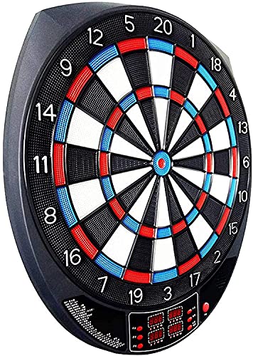 Electronic Dart Board, Lightweight Electronic Dartboard with LCD Scoring Displays, Double Protection Mesh Outer Ring Dartboard 16-Player Scoring and 27 Games with 243 Variations for Pub/Office