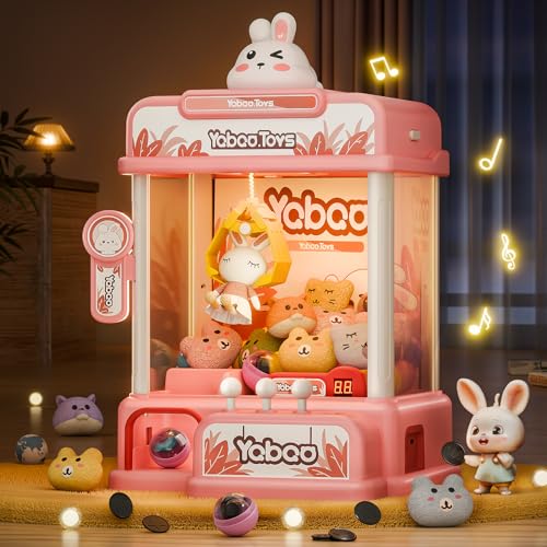 ORANGE OCEAN 54 PCS Large Claw Machine for Kids with Sound & Light, Vending Claw Machine Game Toys for Girls Ages 3-5 4-6 6-8, Claw Machines Toys Gifts for 3 4 5 6 7 8 Years Old Girls - style: Rabbit