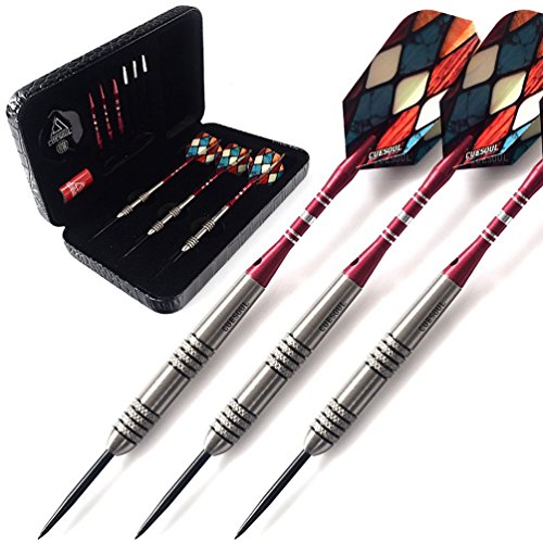 CUESOUL 22/24/26 Grams Tungsten Steel Tip Darts Set 95% Tungsten - color: 26 Grams-Case