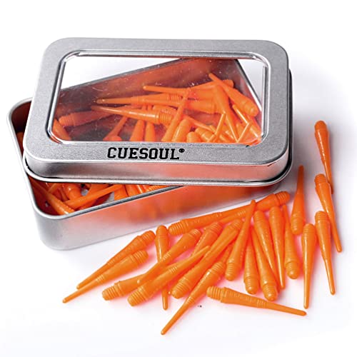 CUESOUL 100 Pieces Soft Tip Points for Soft Tip Darts - color: Orange
