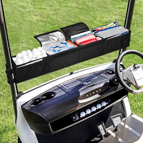 Grekos Golf Cart Inner Storage Tray, Upgraded 1680D Golf Cart Front Storage Basket - color: G-gaoerfukuang.