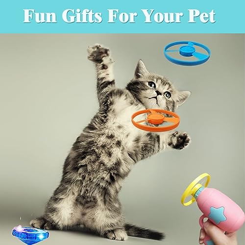 Cat Fetch Toy, Interactive Flying Cat Toy with 20 Propellers,Kitten Tracks Toy for Training Hunting Chasing(only Flying Propellers) - color: only 20 Propellers