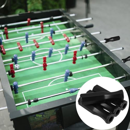 4PCS Foosball Table Handle Grip Replacement, Black Plastic Soccer Rod Handles, Octagonal Table Football Grip for Mini Foosball Tabl·e Accessories 4.53"