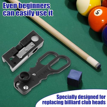 11-in-1 Billiards Pool Cue Tip Shaper, Pool Cue Accessories, Pool Cue Tips Replacement Kit, Pool Cue Repair Kit Billiards Accessories with Blade and Wrench for Replacement and Shaping Cue Tips