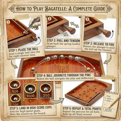 Nagina International Bagatelle Pinball Game (Large) - 46 x 30 x 10 Centimeters