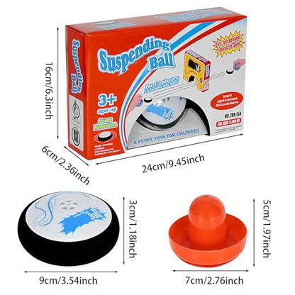 Air Hockey Hover Puck,Elektrisch Schwebendes Hockey Set Mit 2 Roten Air Hockeys Schiebern,Floating Air Hockey Game,Mini Electric Hover Puck,Portable Hover Disc Table Toy for Kids Adults Family