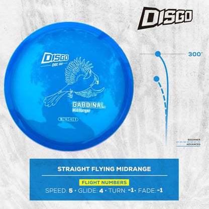 DISGO-GM1 Mid-Range Golf Disc - PDGA Approved Stable Flyer for Accuracy - Driver for Disc Golf Beginners & Players (Colors Vary) - color: CR Blue G