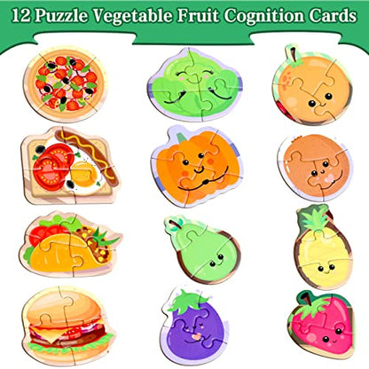 Magnetic Food Puzzles for Toddlers, Travel Toys for Kids 3-5 | toddler restaurant toys for Boys & Girls Learning Magnet Gift for Road Trip Activities Toy - style: Food