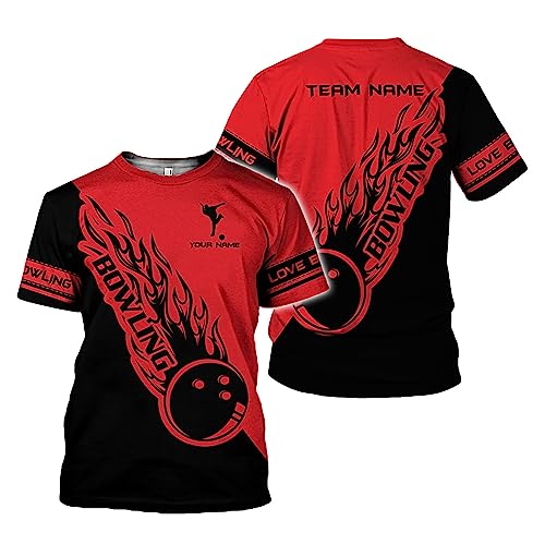 Rivelus Personalized Name Bowling Shirts for Men and Women 3D, Bowling Shirts for Team Bowling, Bowling Shirts Gift - color: Blm23