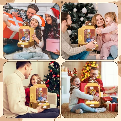 Arrowbash Cartoon Claw Machines for Kids 36 Prizes Age 6+ Mini Vending Machines with Music for Kid with Plush Toy Christmas Birthday Thanksgiving Girls Boys Gifts(Bear) - style: Bear