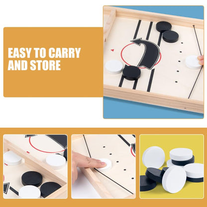 KICHOUSE 10 Pcs Fast Sling Puck Game Pieces for Family Tabletop Hockey Game Portable Interactive Fun for Kids and Adults