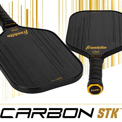 Franklin Sports Pro Pickleball Paddles-Signature Series STK Carbon Fiber-Pickleball USAPA Approved-Polypropylene Core