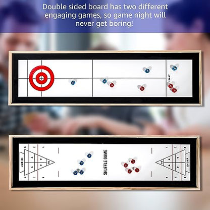 Trademark Innovations Table Top Games Shuffle Board Game Table Portable Game Table Curling Game