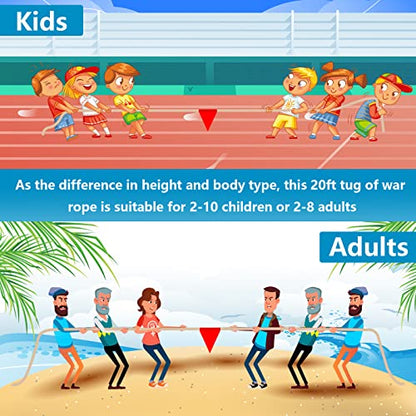 CWLAKON Outdoor Games, Potato Sack Race Bags, Tug of War Rope Blue for Kids and Adults Family, Field Day Birthday Party Field Day Games