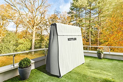 KETTLER Heavy-Duty Select Weatherproof Indoor/Outdoor Table Tennis Table Cover, Grey (7033-100)